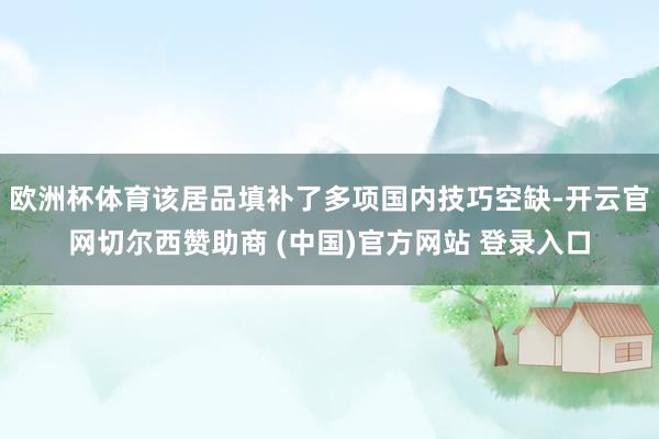 欧洲杯体育该居品填补了多项国内技巧空缺-开云官网切尔西赞助商 (中国)官方网站 登录入口