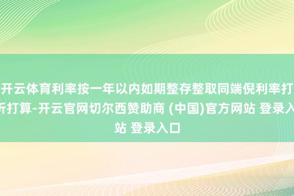 开云体育利率按一年以内如期整存整取同端倪利率打6折打算-开云官网切尔西赞助商 (中国)官方网站 登录入口